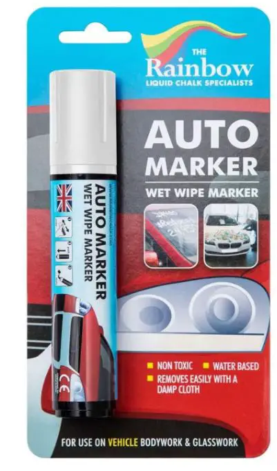 Car Marker Pens Auto Writer - White Wide