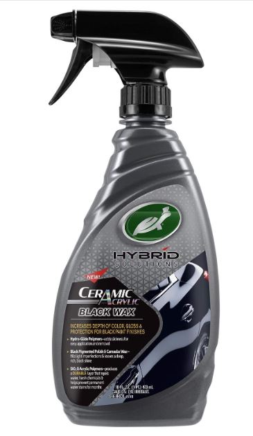 Turtle Wax 53447 Hybrid Solutions Ceramic Acrylic Black Spray Wax Formulated for Black Car Paint