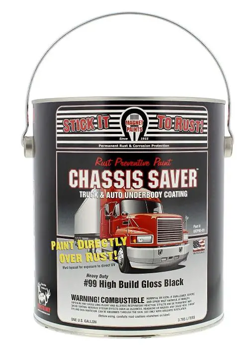 Magnet Paint UCP99-01 Chassis Saver Rust Preventative Paint Gloss Black, 1 Gallon