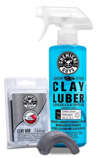 Chemical Guys CLY_KIT_2 Medium Duty Clay Bar and Luber Synthetic Lubricant Kit