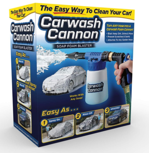 Ontel Carwash Cannon Foam Blaster Nozzle Gun for Car, Truck, Boat