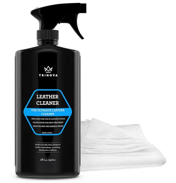 TriNova Leather Cleaner for Couch, Car Interior, Bags, Jackets, Saddles.