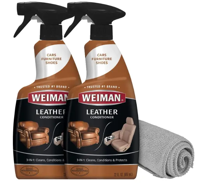 Weiman Leather Cleaner Conditioner & Protector for Couches, Boots, Chairs, Bags, Purses & Auto Interior